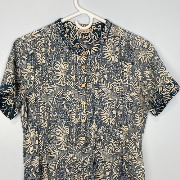 Faherty Women’s Hawaiian Print Gemina Tunic Dress Size XS VNeck Short Sleeve - Picture 5 of 11